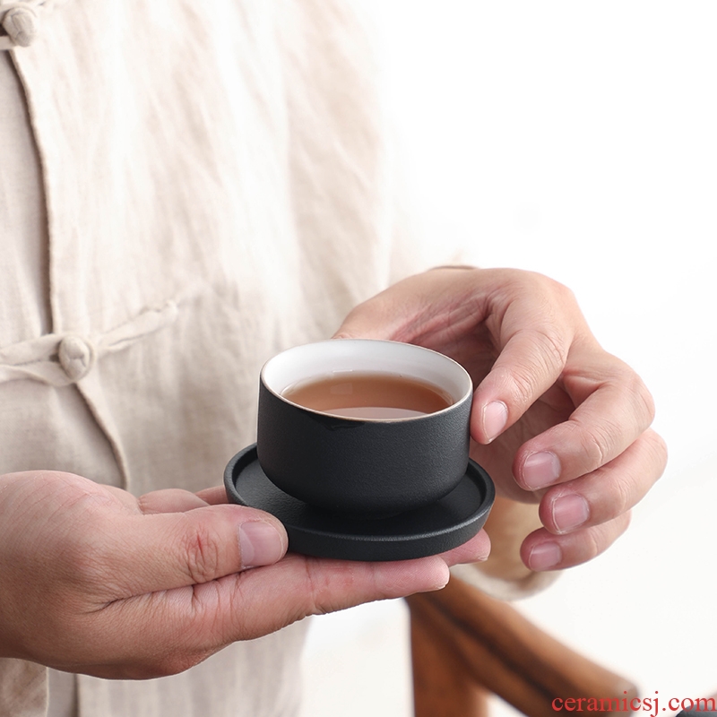 Bo yiu-chee retro coarse pottery kung fu tea set contracted household ceramics hand grasp the teapot tea set gift boxes