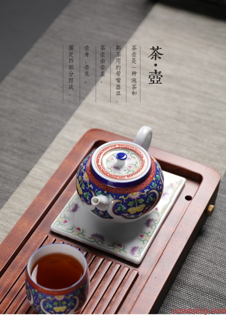 Is good source colored enamel teapot ceramic household kung fu tea tea tea, green tea tea, single pot of tea