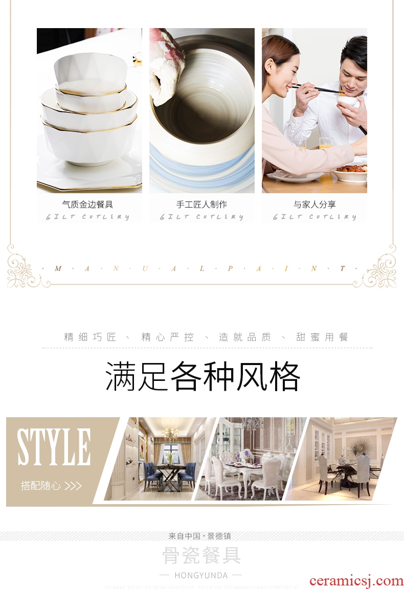 Jingdezhen European - style key-2 luxury suits for dishes home western - style tableware up phnom penh ipads porcelain dish dish diamond gift