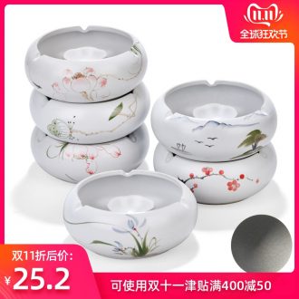 Hong bo acura large KTV rooms move ceramic ashtray ashtray with cover sitting room office can be customized