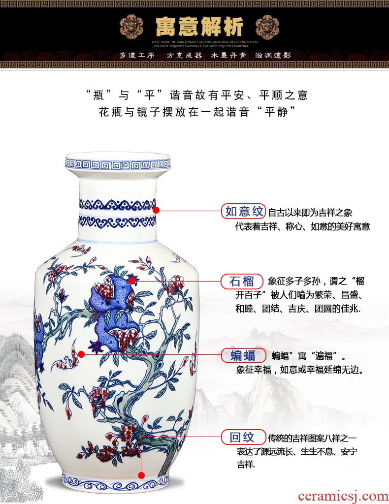 Jingdezhen ceramics imitation qianlong hand - made gourd of blue and white porcelain vases, sitting room of the new Chinese style household adornment furnishing articles