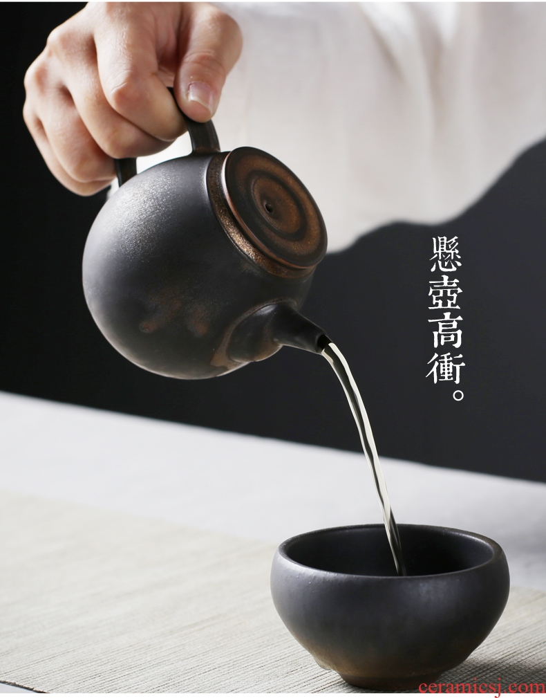 Manual is good source of iron glaze single pot of tea POTS ceramic filtration pot of kung fu tea set gold pot of tea ware