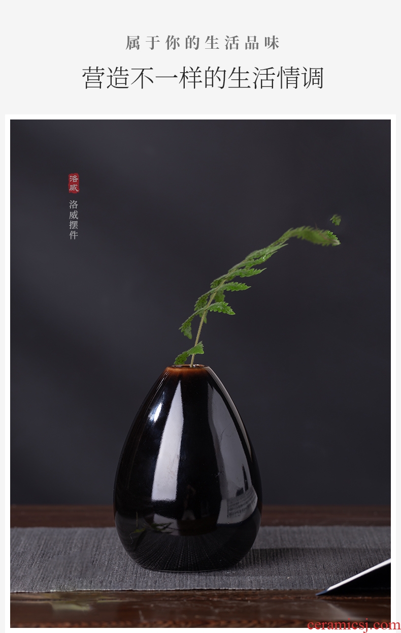 Furnishing articles, floret bottle of red glaze, flower home desktop ornaments of jingdezhen tea service ceramic tea accessories