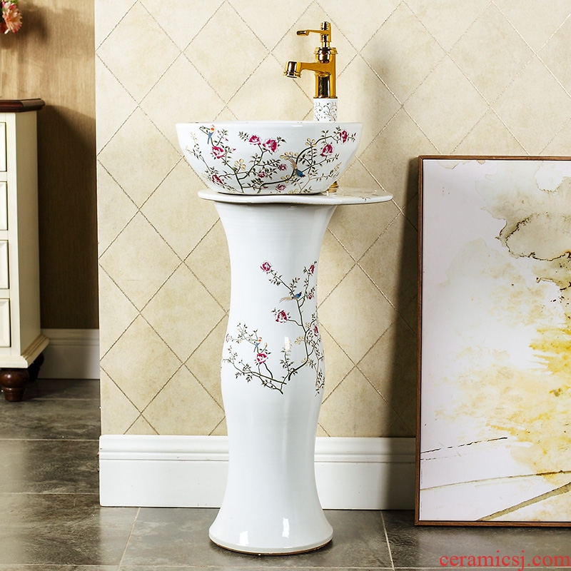 European pillar type ceramic contracted household pillar lavabo toilet washing a face basin one pillar landing balcony