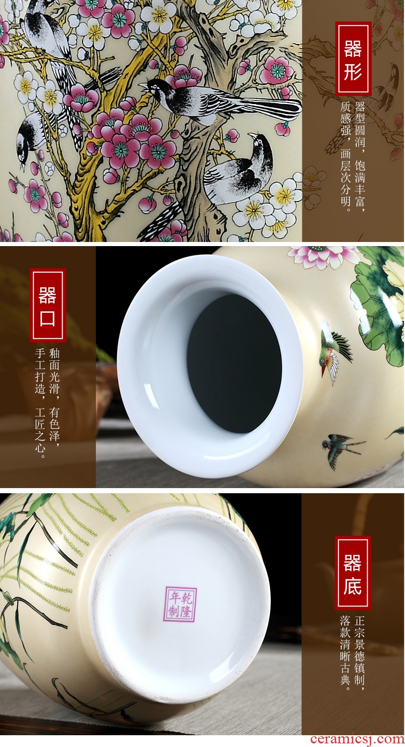 Pastel jingdezhen ceramics, vases, flower arranging dried flowers hotel office furnishing articles, the sitting room porch decoration