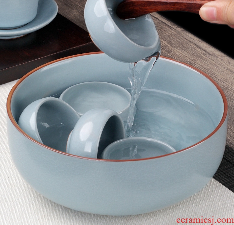 Four - walled yard your up ceramic tea set on the teapot can raise your porcelain kung fu tea tea teapot single pot of beauty