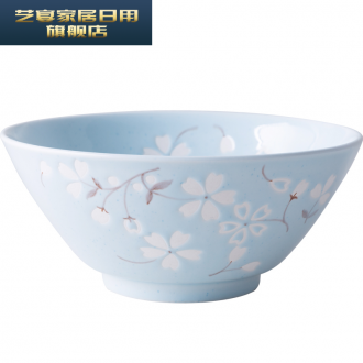 5 yq 【 】 "sakura" hand rainbow such as bowl dishes suit Japanese ceramics tableware bowls of rice bowls plates