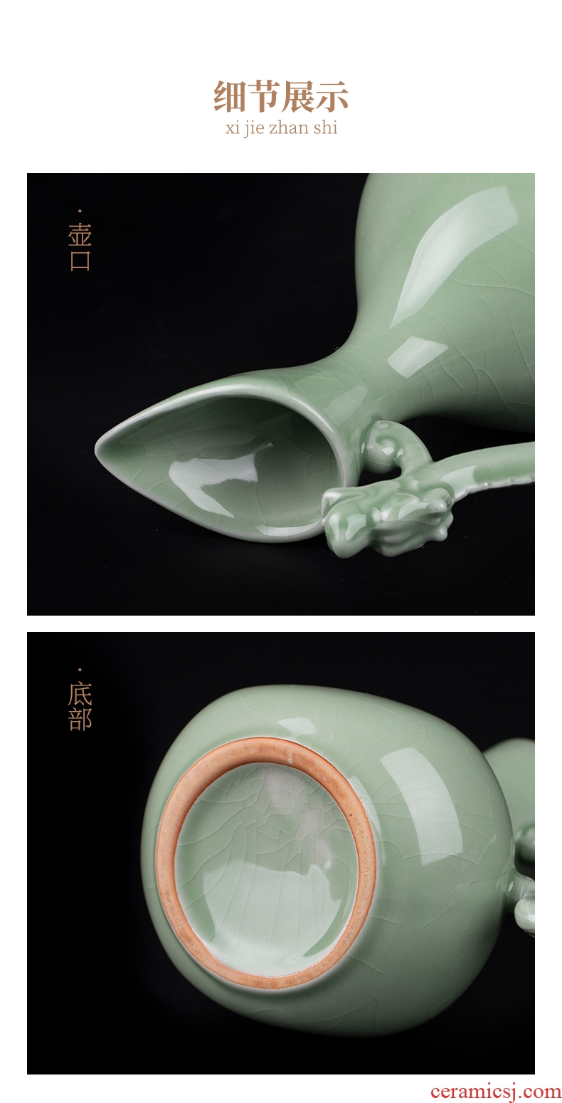Blower, celadon little hip jingdezhen ceramic creative move wine Chinese style household antique white wine