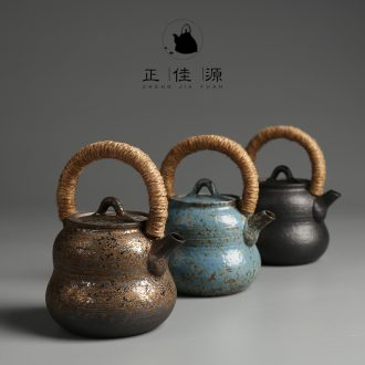 Restoring ancient ways is good source girder pot of coarse pottery teapot kung fu tea set Japanese ceramic tea kettle is single pot of pu - erh tea pot