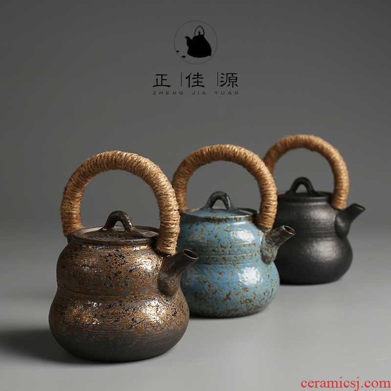 Restoring ancient ways is good source girder pot of coarse pottery teapot kung fu tea set Japanese ceramic tea kettle is single pot of pu - erh tea pot