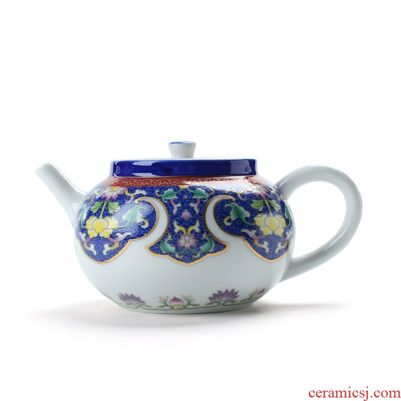 Is good source colored enamel teapot ceramic household kung fu tea tea tea, green tea tea, single pot of tea