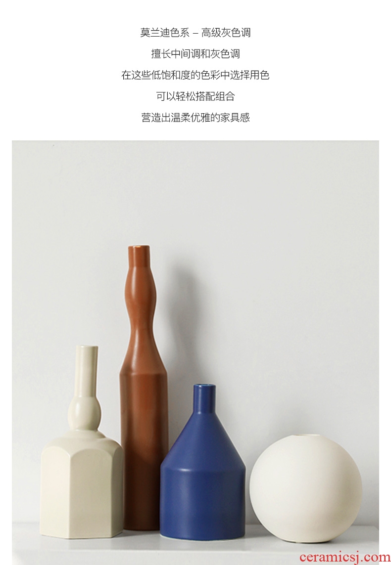 Jingdezhen ceramic vase of large sitting room porch villa Chinese zen dry flower, flower POTS to restore ancient ways furnishing articles - 580606637464