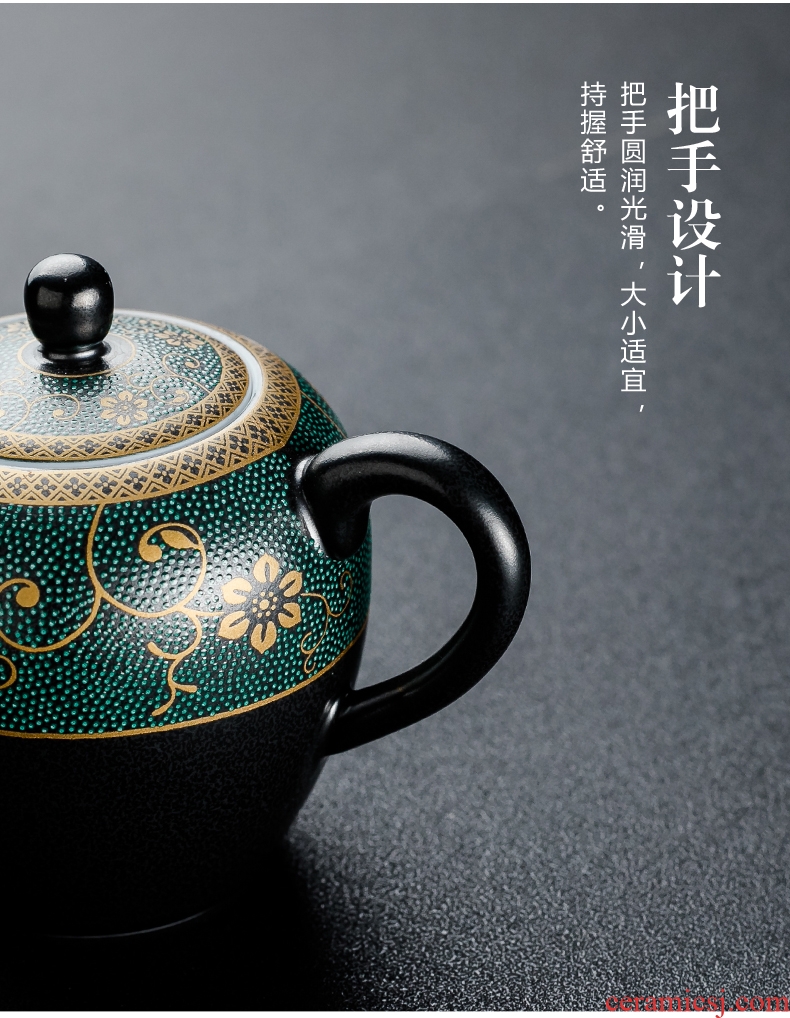 Bin 's side put the pot of the old section of restoring ancient ways of black mud filter ceramic tea pot of home sitting room kung fu little teapot single pot