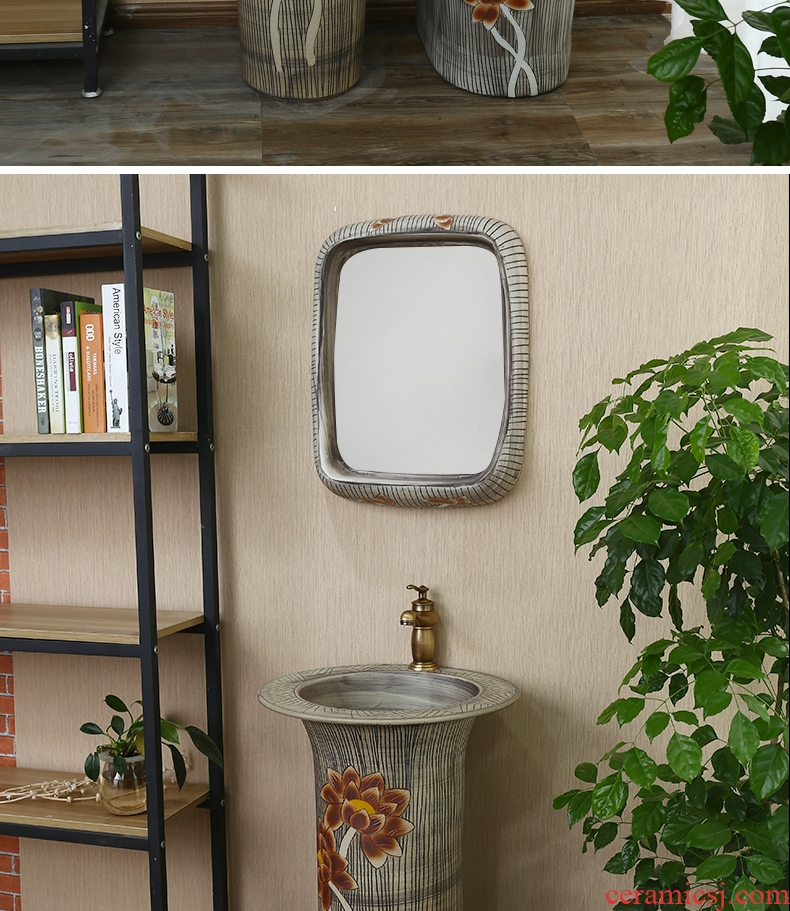 Ceramic sinks pillar lavabo floor toilet lavabo, one basin to is suing the column basin