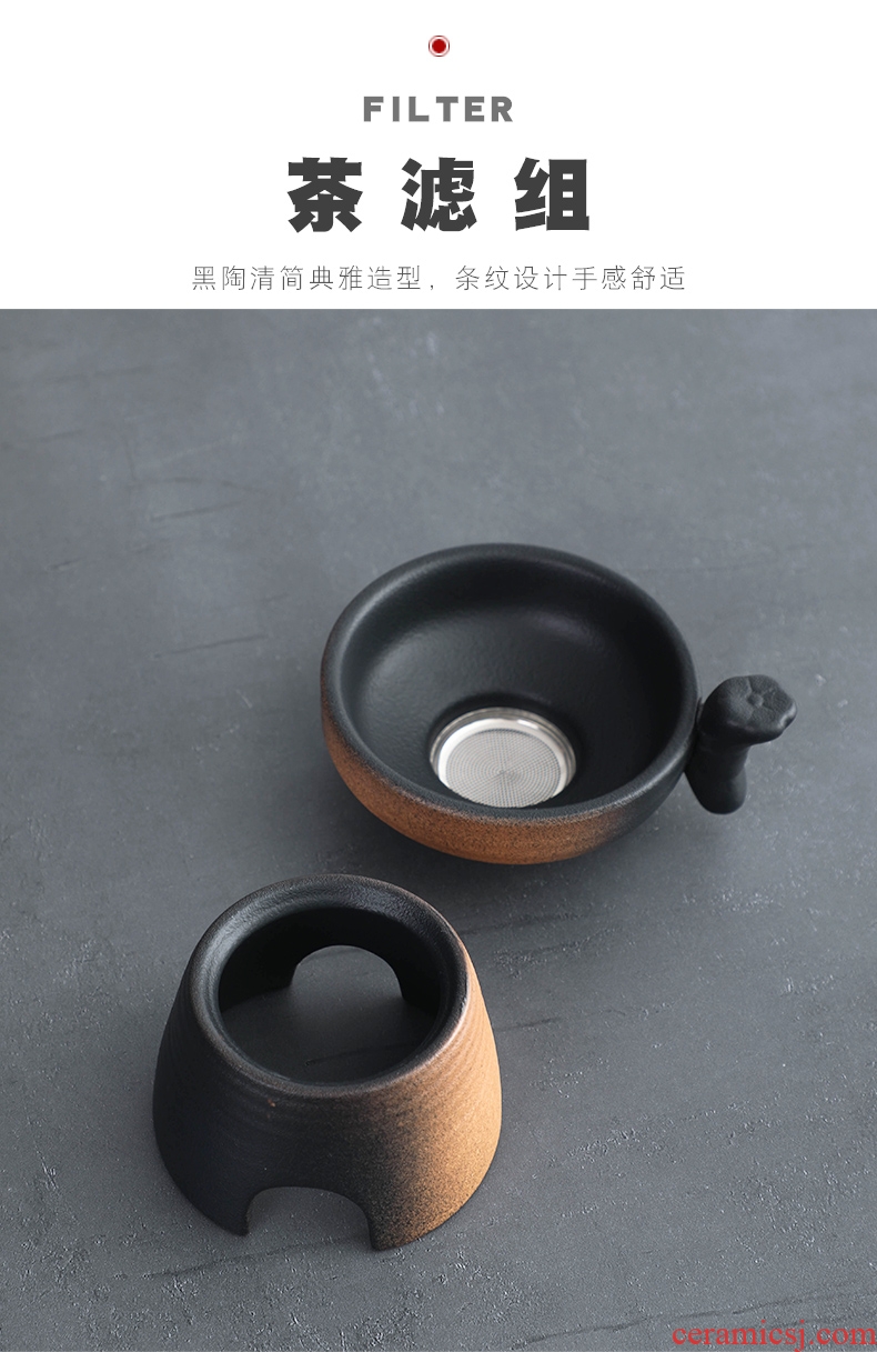 Bo yiu-chee Japanese coarse pottery kung fu tea set tea tureen teapot tea cups to wash to the whole household ceramics