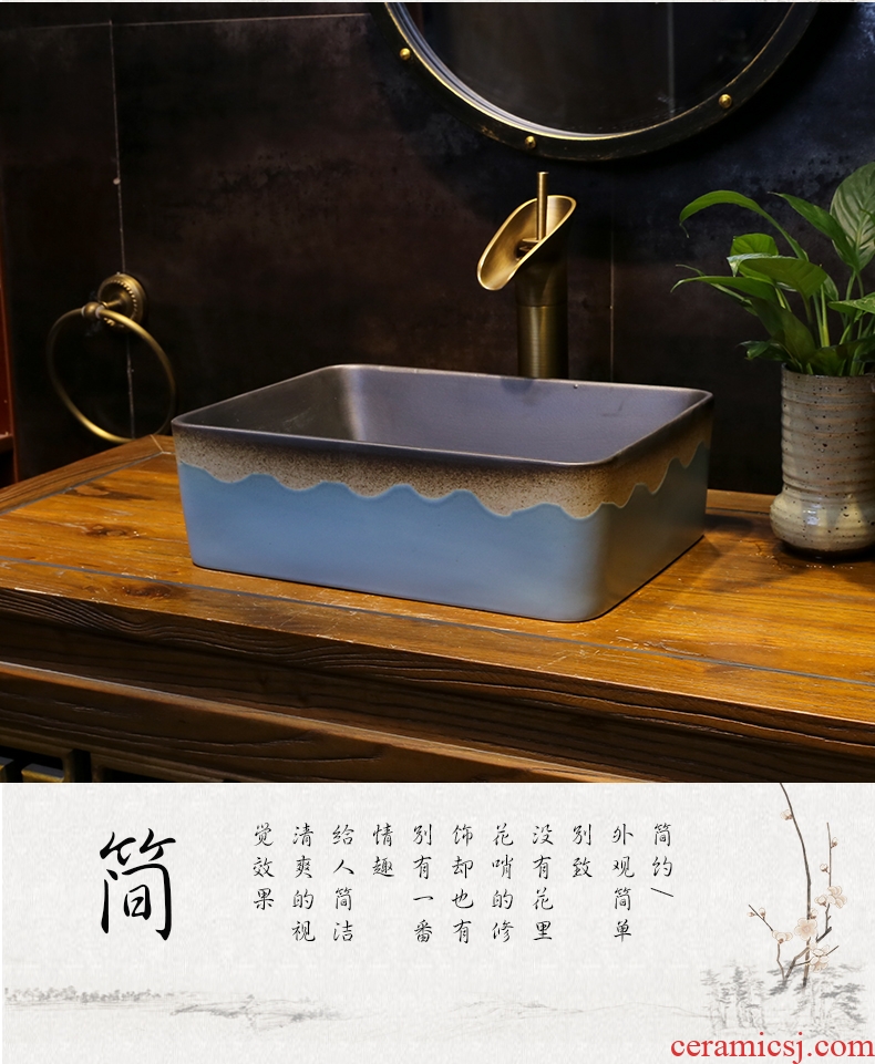 Ceramic lavabo stage basin to the art of household water the scrub small rectangle lavatory toilet