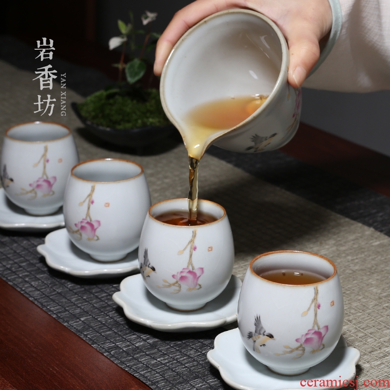Open the slice YanXiang lane which your up ceramic cups household sample tea cup pay-per-tweet single CPU restoring ancient ways