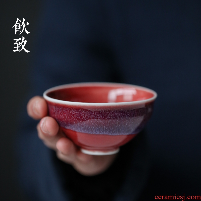 Five ancient jun cup ultimately responds to suit imitation song dynasty style typeface up sample tea cup large master kung fu tea cup single CPU ceramics
