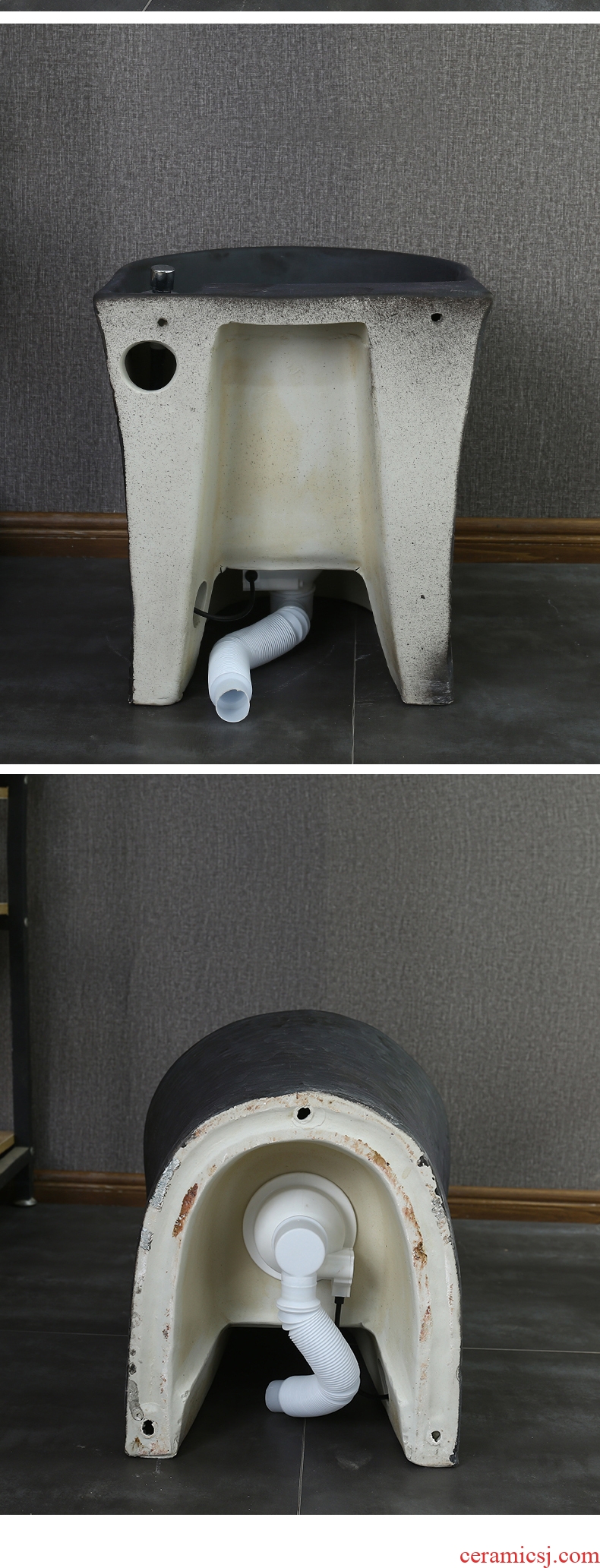Retro pillar basin ceramic lavabo basin floor balcony is suing the column type lavatory one column counters