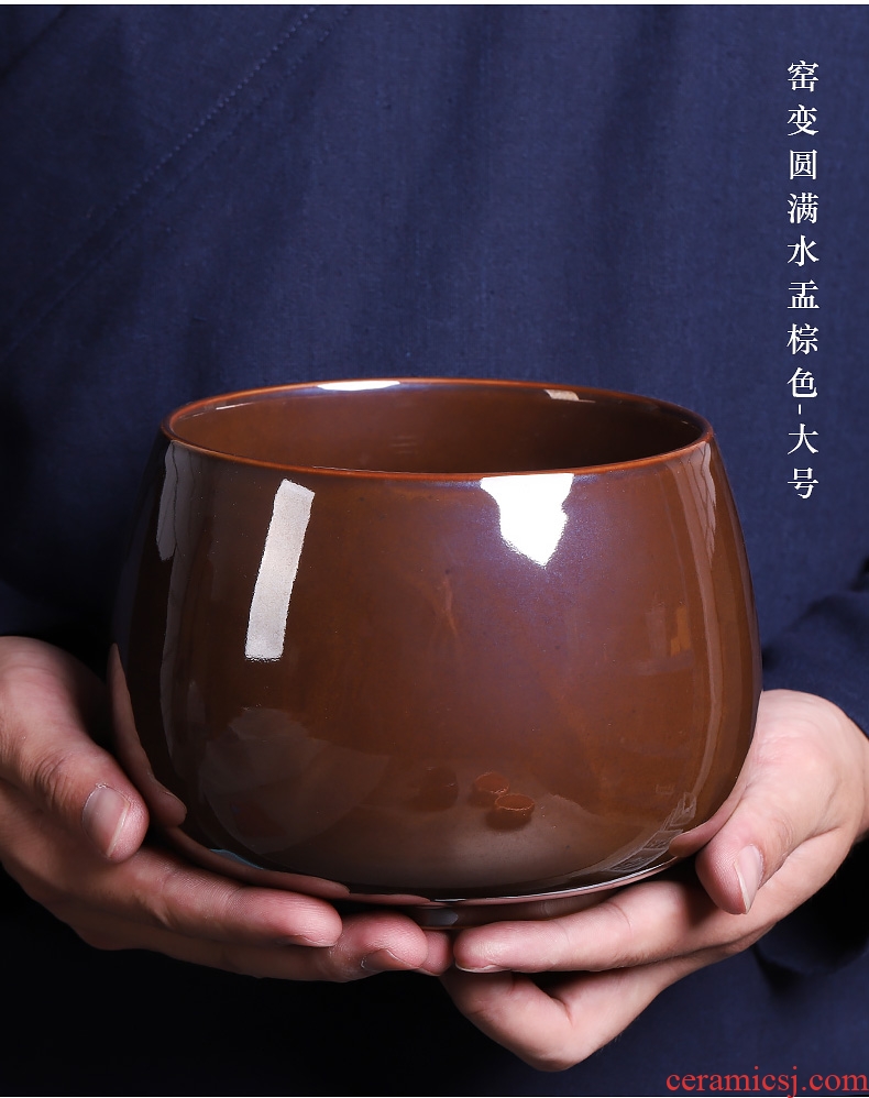Japanese zen up tea wash large extra - large ceramic tea cup household water, after the wash water containers of tea cups