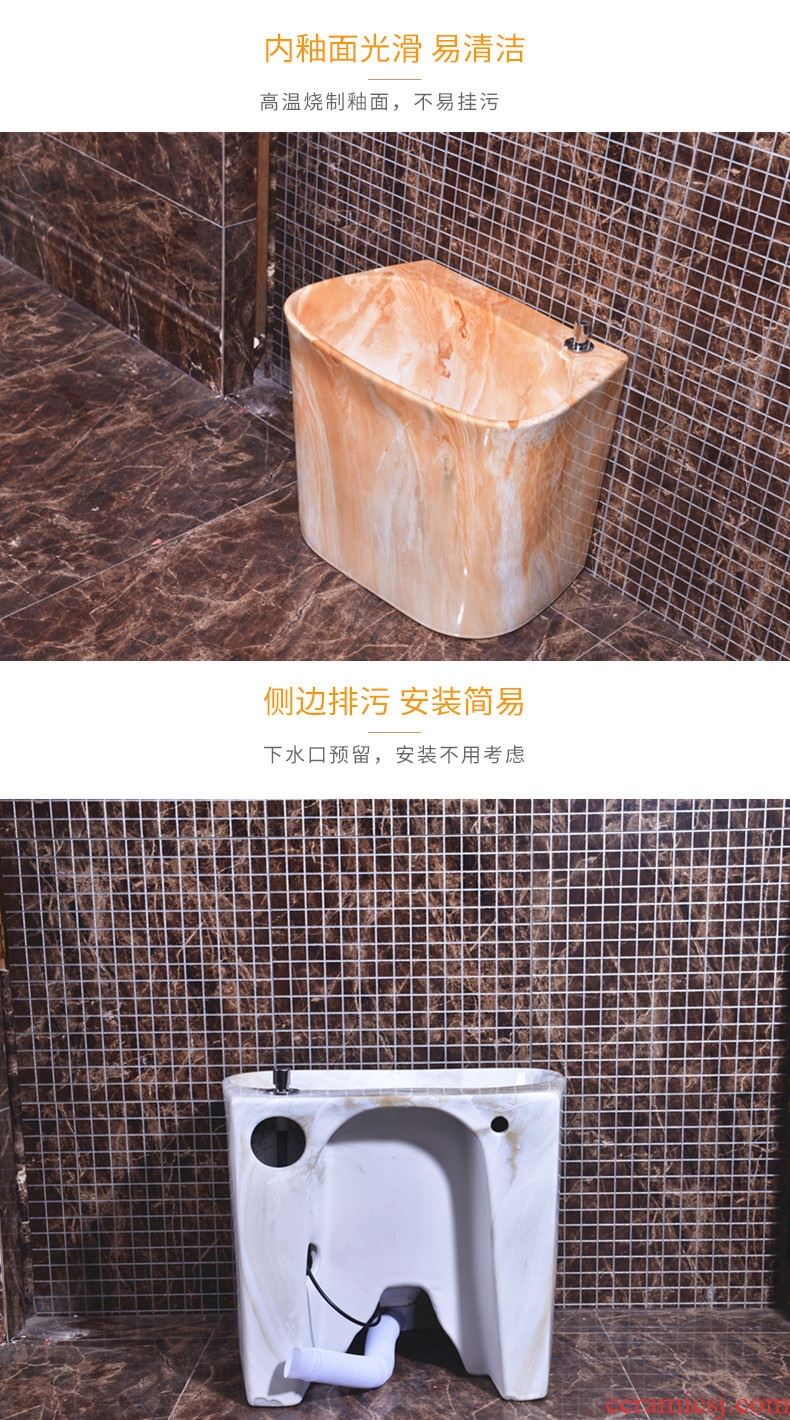 A key European ceramic mop pool of song dynasty, the balcony floor mop pool water basin control household creative pool