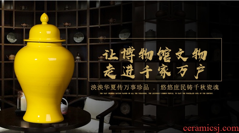 Jingdezhen ceramics archaize home with cover general storage tank of Chinese style household wine place large ornament