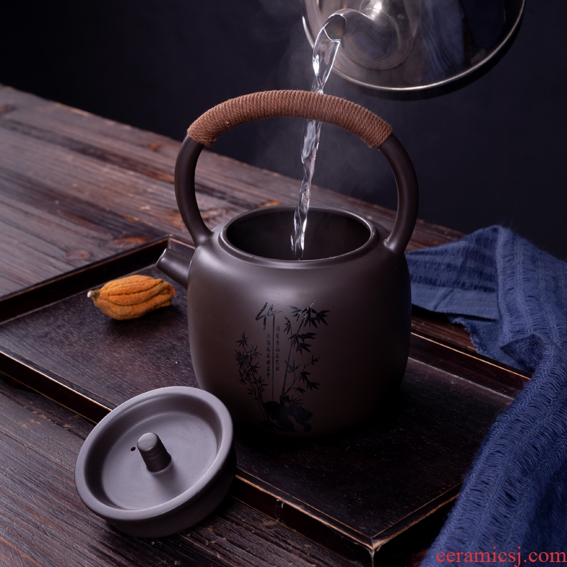 Blower, violet arenaceous water set suit household creative cold to hold to high temperature kettle hotel cool jingdezhen kung fu tea kettle