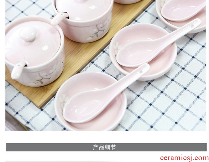 Continuous grain of cherry blossom put collocation for 】 【 by Tate of Japanese dishes dishes suit dishes ceramic bowl home plate