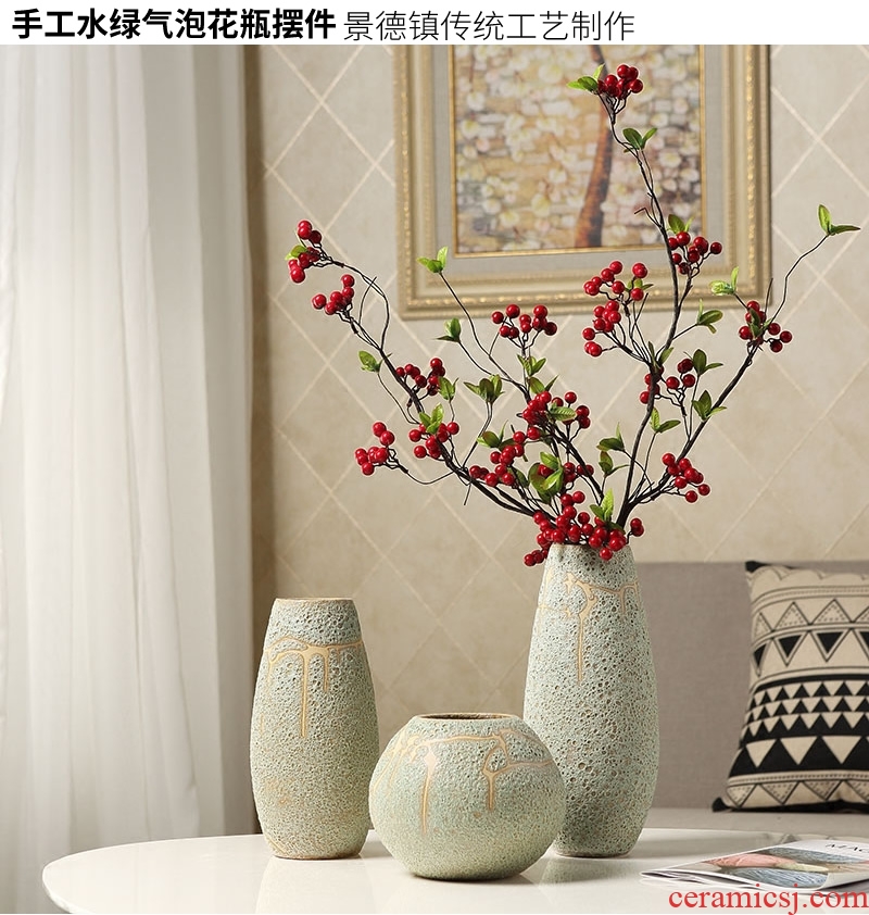 Jingdezhen ceramic vase modern northern dry flower arranging flowers sitting room coarse some ceramic jar of porcelain table decoration restoring ancient ways