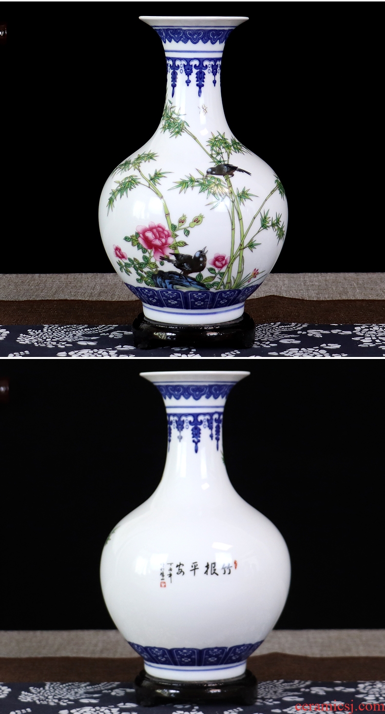 The Bucket color blue and white porcelain vase furnishing articles sitting room TV ark, small decorative arts and crafts flower arranging archaize jingdezhen ceramics