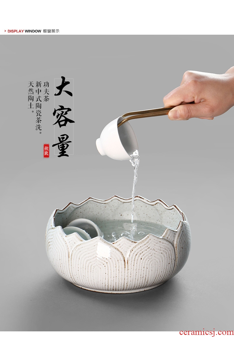 Ultimately responds water to build coarse after getting extra large tea wash your ceramic cup writing brush washer dross barrels of water to wash the tea sets tea water jar
