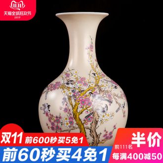 Jingdezhen ceramics powder enamel prosperity all the vases, I sitting room adornment handicraft furnishing articles of TV bar face