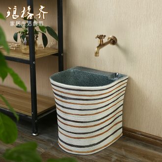 Ceramic basin vintage wash mop mop pool balcony toilet to one small mop pool household mop pool