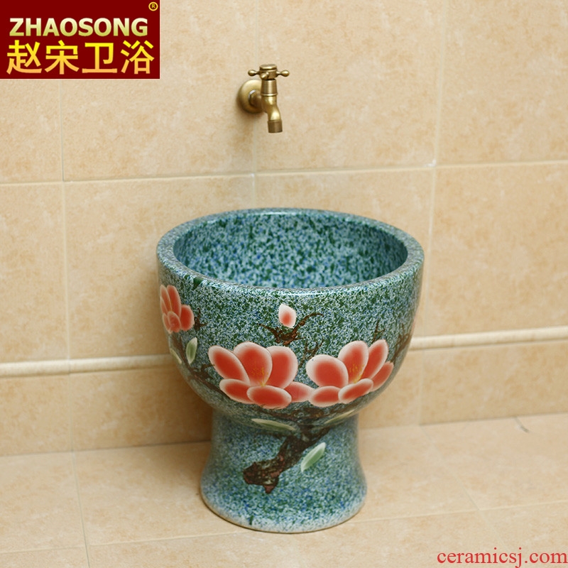 Restoring ancient ways of song dynasty art for wash the mop pool of household ceramic mop pool is suing patio is suing balcony archaize mop pool
