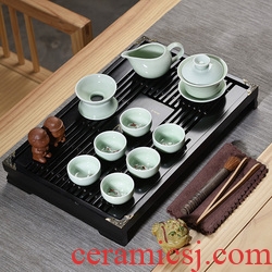 Gorgeous young longquan celadon ceramic tea set portable pu - erh tea storage box storage tanks seal pot large caddy fixings