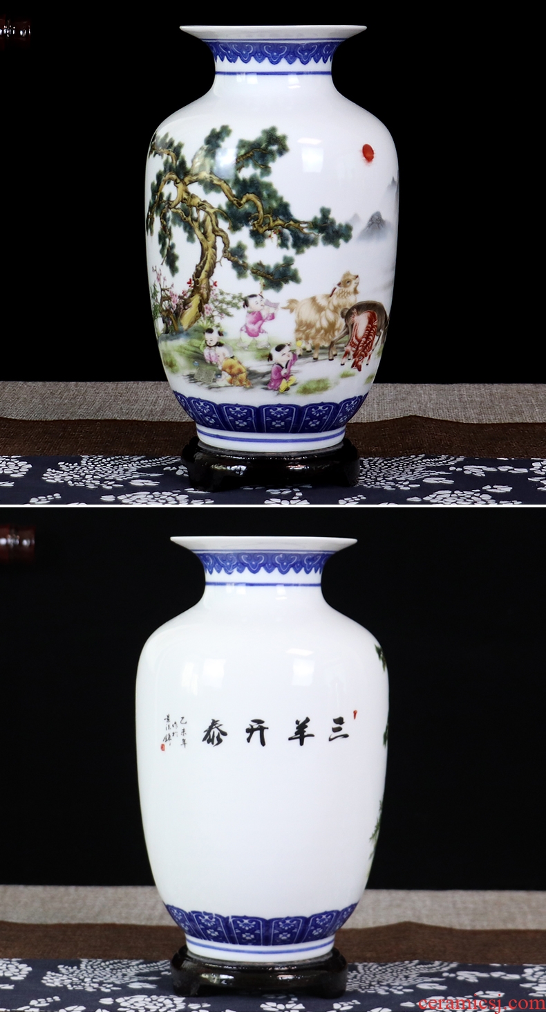 The Bucket color blue and white porcelain vase furnishing articles sitting room TV ark, small decorative arts and crafts flower arranging archaize jingdezhen ceramics