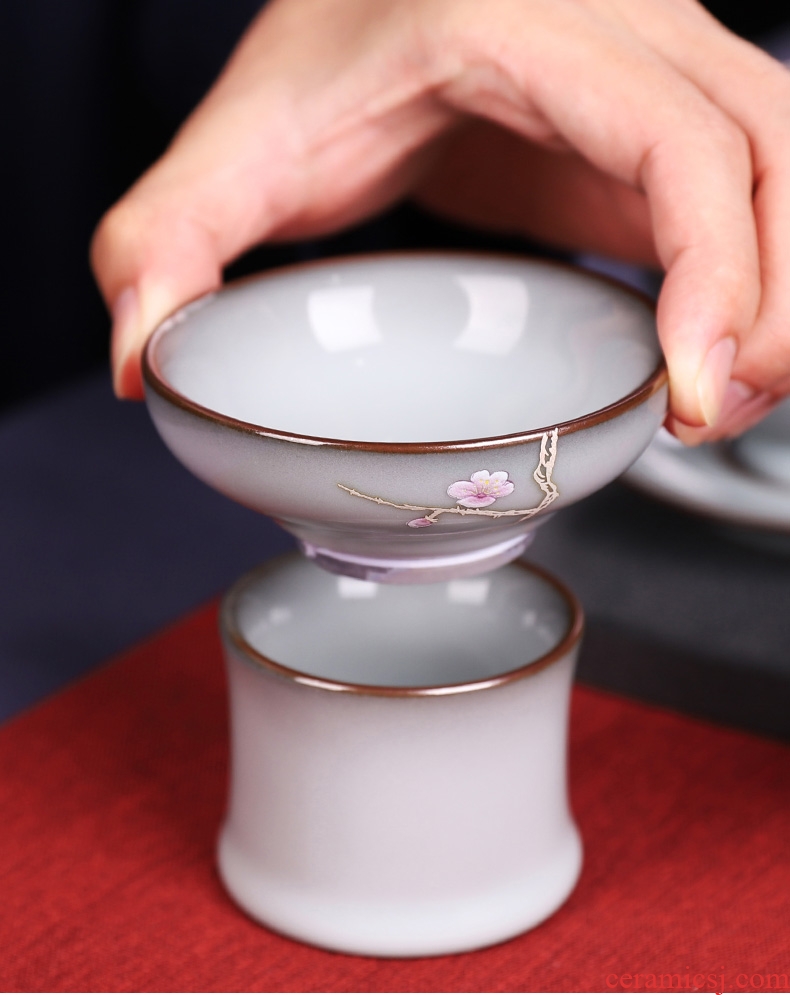 Kombucha tea accessories tea sets tea) frame filter bracket creative ceramic filter tea is tea tea