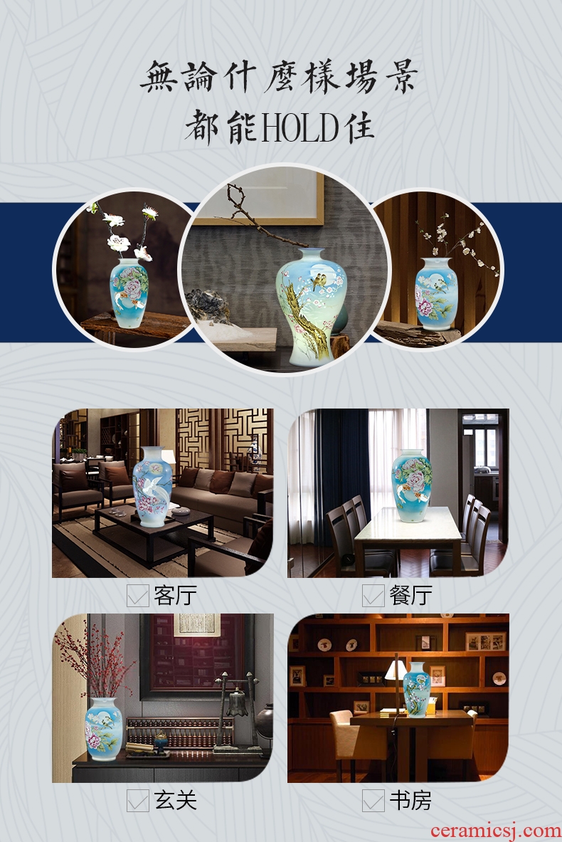 The Master of jingdezhen ceramics hand - made flower vase knife clay sitting room place, the study of Chinese style household ornaments