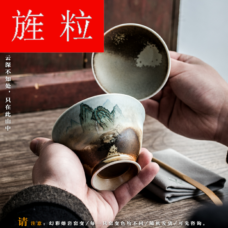 Continuous grain of wood up change hand - made qingshan tureen jingdezhen kung fu tea tureen Chinese ceramic tea tureen