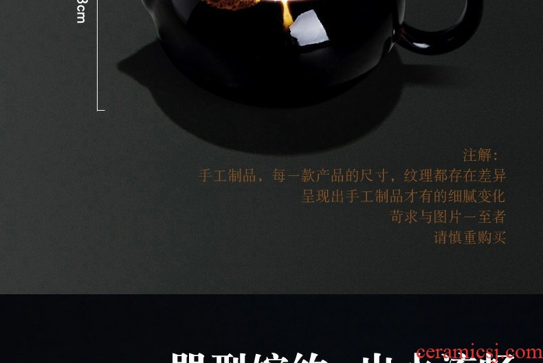 Continuous up with jingdezhen ceramic grain green was konoha temmoku light household teapot manual kung fu tea set the teapot