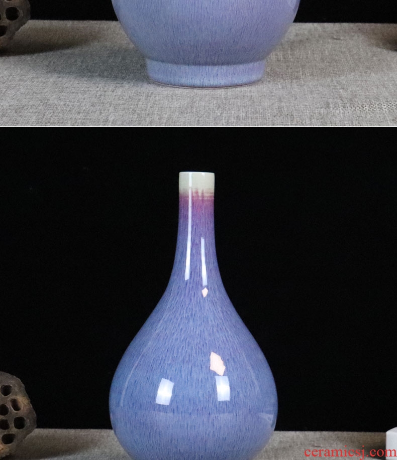 Color glaze jun porcelain of jingdezhen ceramics vase furnishing articles crack glaze flower arranging dried flowers sitting room adornment handicraft