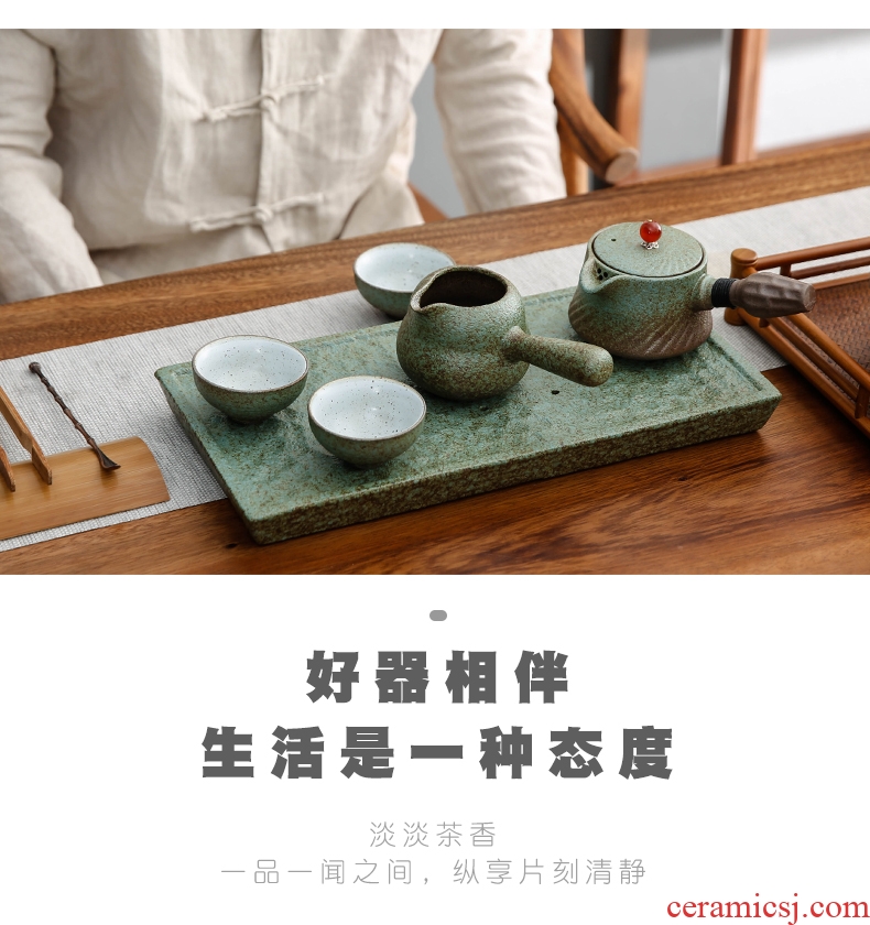 Bo yiu-chee Japanese coarse pottery creative side points tea exchanger with the ceramics fair keller the male suit tea cup kung fu tea set