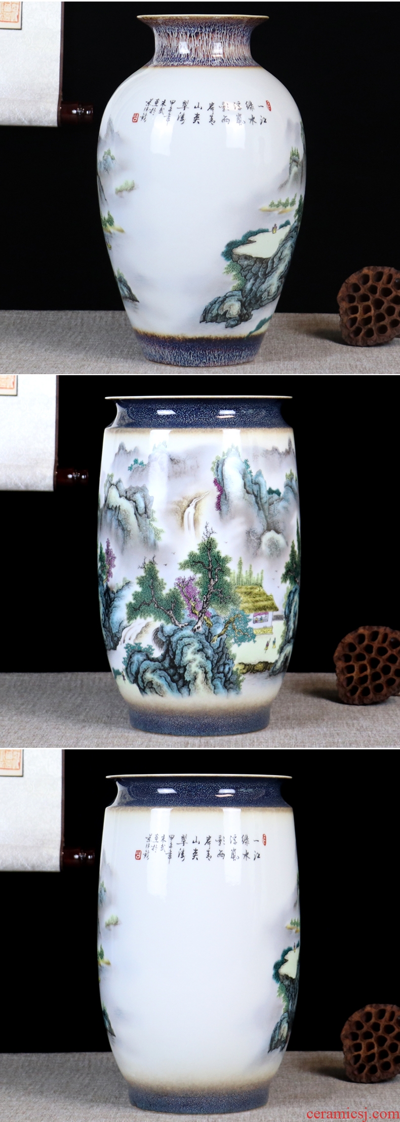 The Master color glaze porcelain vase furnishing articles of jingdezhen ceramics flower arranging dried flowers sitting room home decorative arts and crafts