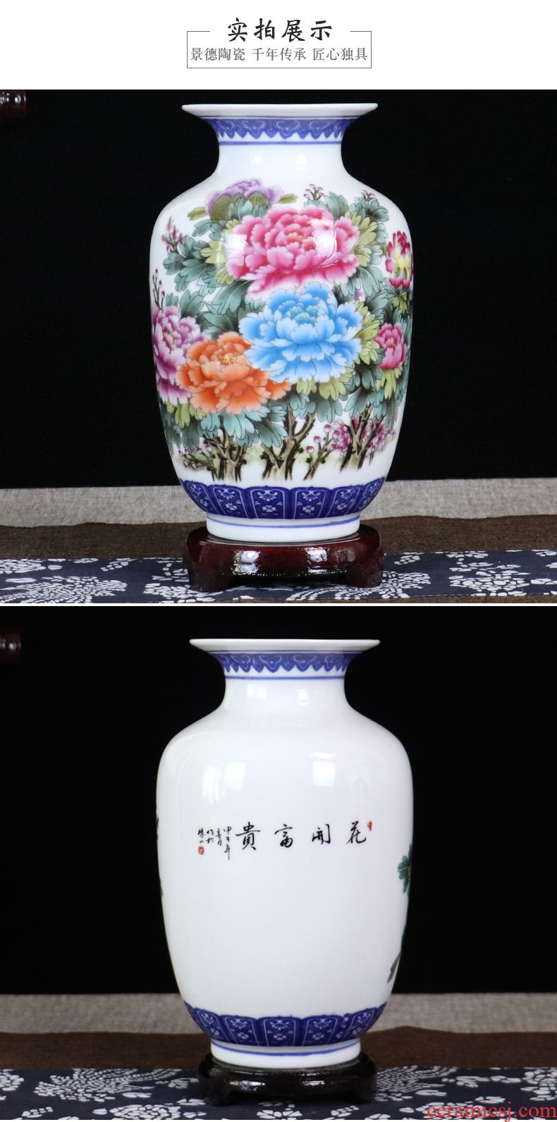 The Bucket color blue and white porcelain vase furnishing articles sitting room TV ark, small decorative arts and crafts flower arranging archaize jingdezhen ceramics