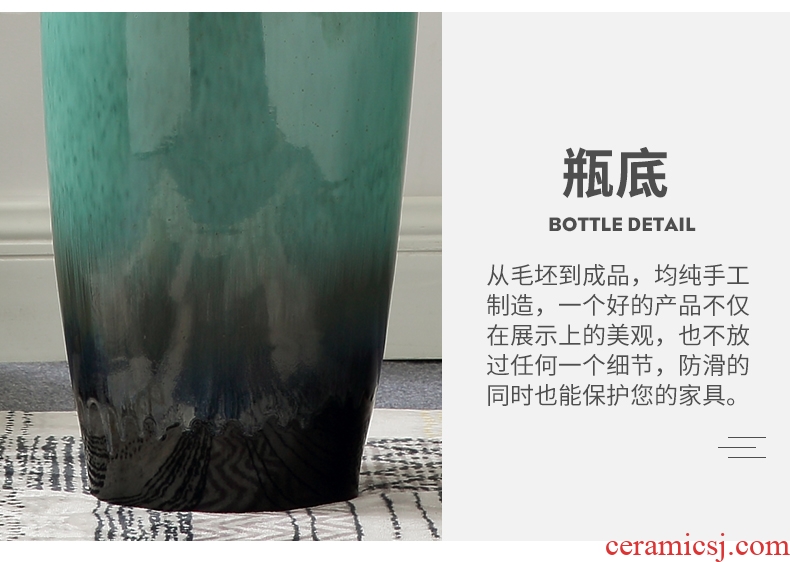 New Chinese style restoring ancient ways of jingdezhen ceramic POTS do old ceramic flower implement sitting room put dried flowers of large coarse pottery vase furnishing articles - 597875170800