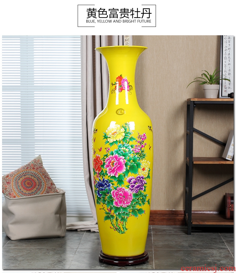 Jingdezhen ceramic creative living room villa large vase decoration to the hotel to place a flower flower implement restaurant furnishing articles - 555755421559