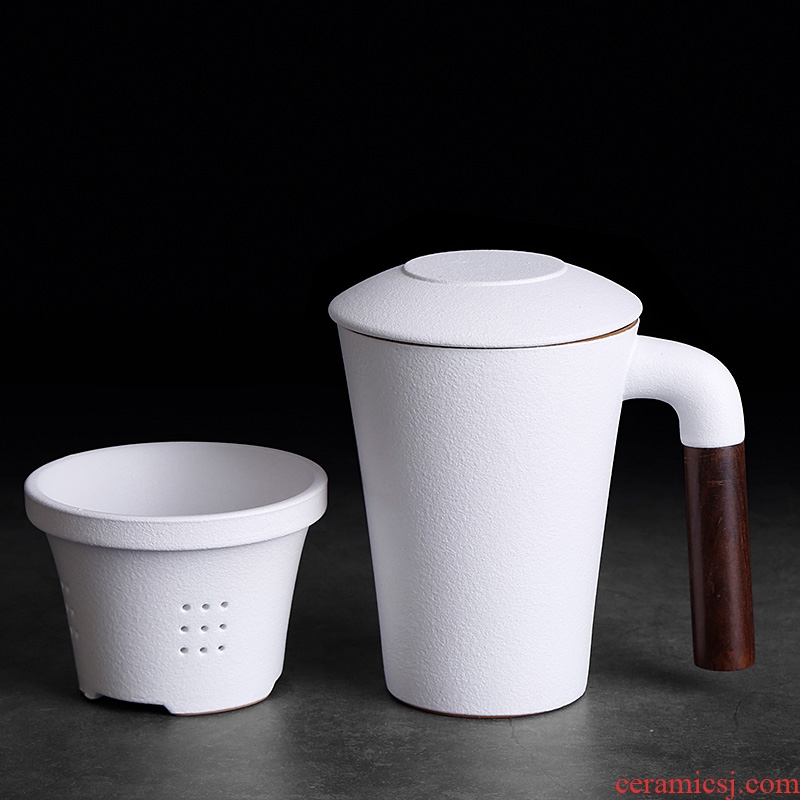 Soak medlar tea filter with cover the tea cups separate ceramic tea cup tea set office