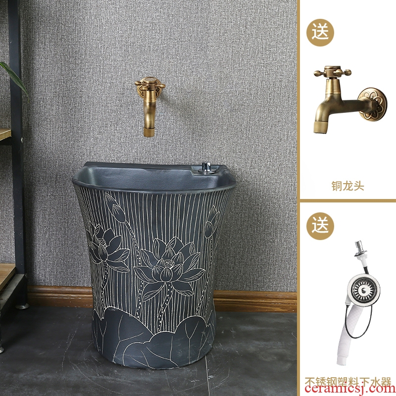 Ceramic mop pool balcony toilet household mop pool small is suing garden art restores ancient ways the mop pool outdoors