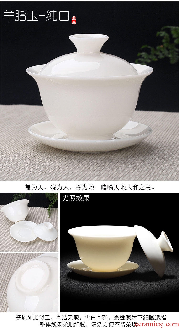 Tang aggregates tureen bowl three cups to jingdezhen blue and white porcelain bowl tureen tea sets and accessories tea cups