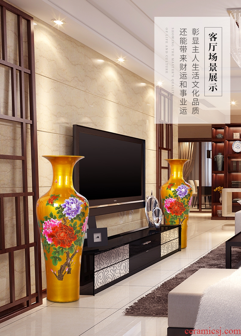 American ceramic floor furnishing articles sitting room put big vase vase Europe type restoring ancient ways of new Chinese style household adornment art - 605507239412